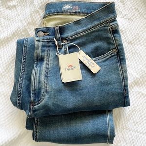 Faherty Terry Stretch Slim Straight Jeans 33x32